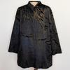 Manteau noir en fourrure synthétique vintage - XL - Femme
