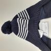 Bonnet et écharpe bleu et blanc- coton et laine - Jacadi Paris - 12 mois