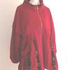 Manteau 3/4 rouge velours - CCC.Crea - XL
