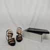 Sandales à talons - oppus - noir - 10 cm - total cuir - chaussures - dessus cuir - doublure cuir - sous pied cuir - avec la boîte - - OPPUS 38 - Photo 1