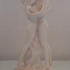 Sculpture Statue Couple Amoureux signé Santini en Résine, albâtre,  socle bois, vintage  - Photo 0