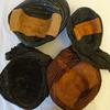Lot de 4 masques tunisiens traditionnels de femmes en tissu et cuir - Photo 4