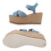 Mulanka P 36 Chaussures Sandales compensées façon nubuck bleu ciel - Photo 4