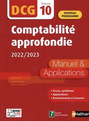 Comptabilité approfondie DCG 10. Manuel & applications, Edition 2022-2023 - Photo entière
