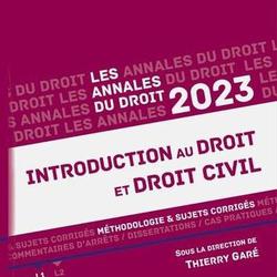 Introduction au droit et droit civil. Méthodologie & sujets corrigés, Edition 2023 - Photo zoomée