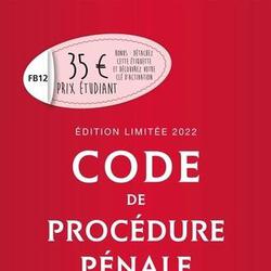Code de procédure pénale annoté. Edition limitée, Edition 2022 - Photo zoomée