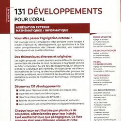 131 développements pour l'oral. Agrégation externe mathématiques / informatique - Photo 1