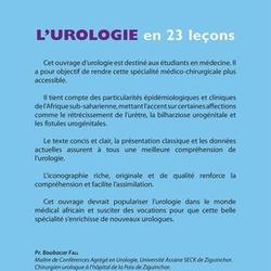 L'urologie en 23 leçons. A l'usage des étudiants en médecine de licence 3, de master 2 et des candidats à l'internat des hôpitaux en médecine - Photo 1