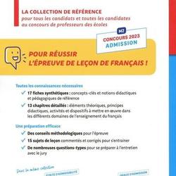 Français . Epreuve de leçon, épreuve orale d'admission CRPE, Edition 2023 - Photo 1