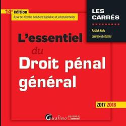 L'essentiel du droit pénal général. Edition 2017-2018 - Photo zoomée
