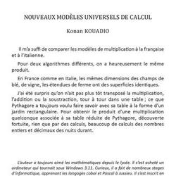 Nouveaux modèles universels de calcul - Photo 1