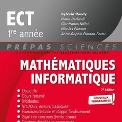 Mathématiques informatique ECT 1re année. 2e édition - Photo 0