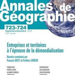 Annales de Géographie N° 723-724, septembre-décembre 2018 : Entreprises et territoires à l'épreuve de la démondialisation - Photo zoomée