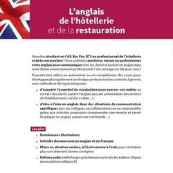 L'anglais de l'hôtellerie et de la restauration. L'essentiel pour comprendre et s'exprimer au quotidien A2-B1+, Edition bilingue français-anglais - Photo 1