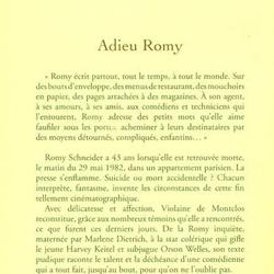 Adieu Romy - Photo 1