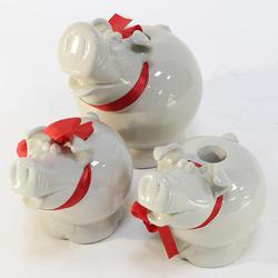 3 Bougeoirs cochons - Photo 1