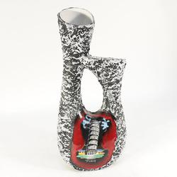 Vase double col en céramique "Fat lava" - Giulianelli - Photo 0