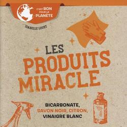 Les produits miracle. Bicarbonate, savon noir, citron, vinaigre blanc - Photo zoomée