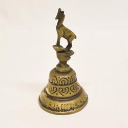 Petite clochette de table en bronze décor chamois - Photo 0