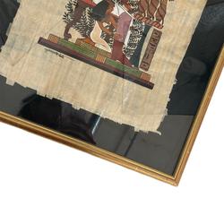 Papyrus égyptien peint en cadre - Photo 1