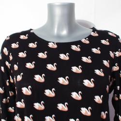T-Shirt noir à motif animalier - H & M - M - Photo 1