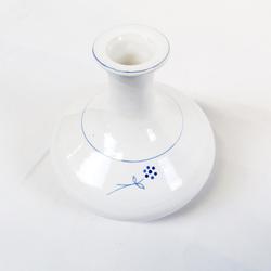 Vase soliflore porcelaine HR blanc fleurette bleue  - Photo 1