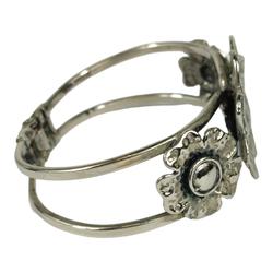 Bracelet de fleurs en métal argenté - Photo 1