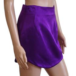 Mini-jupe violette effet satiné jamais portée avec étiquette - Zara - Taille S - Photo 1