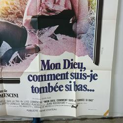 Affiche cinéma originale "MON DIEU, COMMENT SUIS-JE TOMBÉE SI BAS" 120x160 cm - Photo 1