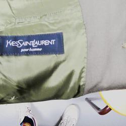 Yves Saint Laurent Veste Blazer ceintrée kaki fabriqué en France - Taille 40 (L) - Photo 1