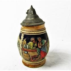 Pot en céramique avec fermeture/chapeau en métal - Photo 1
