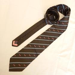 Cravate marron homme à bandes rayées - Eden Park  - Photo 0
