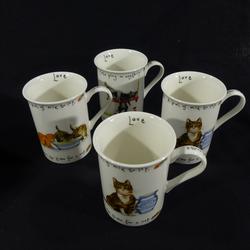 Lot de 6 tasses à l'anglaise "Les chats" / Produit neuf - English collection  - Photo 1