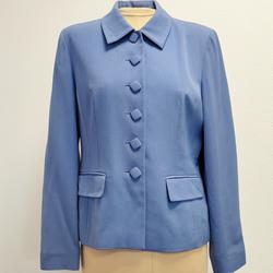 Veste de tailleur bleue vintage "1.2.3" - 44 - Femme - Photo zoomée