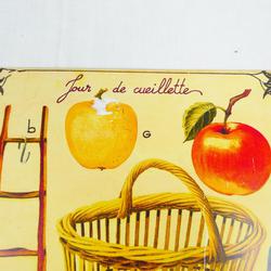 Plaque vintage métallique - Jour de cueillette - Comptoir de Famille - Photo 1