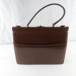 Ancien sac vintage en cuir marron et pochette extérieur année 70/80 avec à l'intérieur 1 peigne, étui porte clef et clef - Photo 1