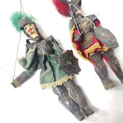 2 marionettes anciennes en métal - gardes italiens  - Photo 1