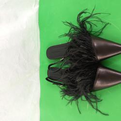 Sandales femme talon aiguille marque Almeida véro CUOIO made in Portugal matières en cuir couleur noir pointure 41 état neuf  - Photo 0