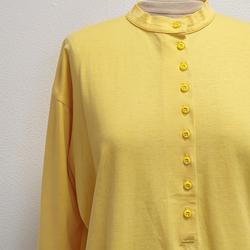 T-shirt manches longues jaune vintage "Diane Dalis" - XL - Femme - Photo 1