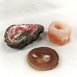 Trio d'objets en minéraux  - Photo 0