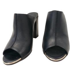 Chaussures Mules Massimo Dutti P 36 en cuir noir - Photo 1