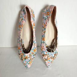 Chaussures femme type ballerine à motif fleuris multicolore- fashion - taille 38 - Photo 0