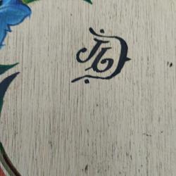 Peinture décorative sur Bois epais de 1.5 cm 40 cm x 59 cm x 1cm Bouquet de Fleurs printanier signe d 'un Homogramme  - Photo 1