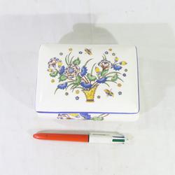 Boite en porcelaine à motif floral  - Photo 1