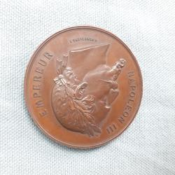 Médaille cuivre Napoléon III - Expo universelle de 1867 à Paris - Photo 0