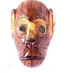 Masque de singe en bois Art populaire  - Photo 0