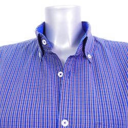 Chemise bleue à petits carreaux - Yves Dorsey - 41/42 - Photo 1