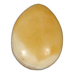 Oeuf de calcite jaune et blanche 135 g - pierre naturelle - Photo 1