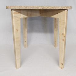 Table d'appoint 100% bois recyclé - Photo 1