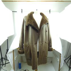Manteau en cuir et fourrure (100% mouton) - Photo 0